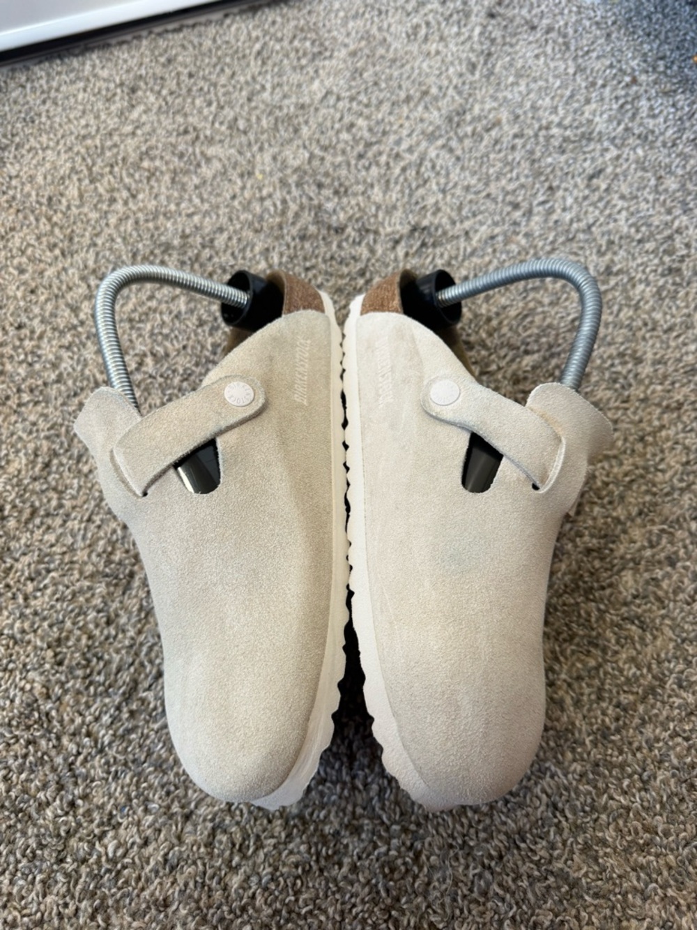 Birkenstock Light Tan Suede Slip-Ons - Picture 2 of 5